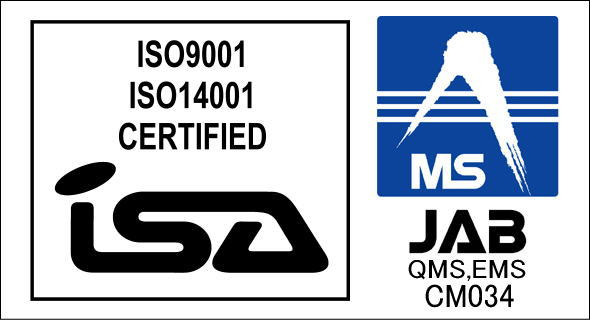 ISA・JABマーク ISO9001・ISO14001